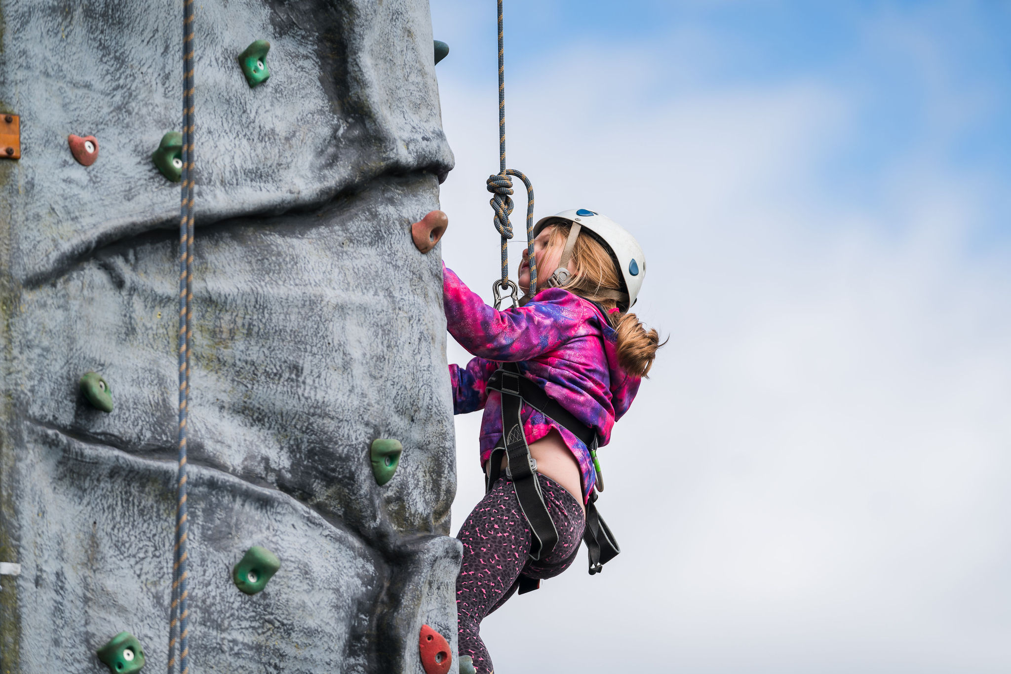 Climbing Wall with child on